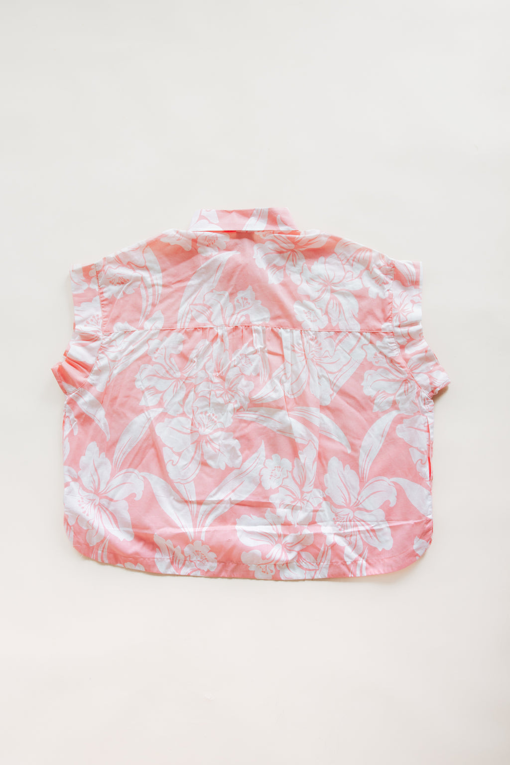 Vintage Pink Boxy Button-up