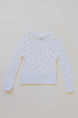 Wings Hawaii Pink Bow Raglan top thumbnail