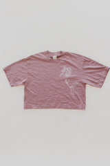 Oversized Cropped Tee - Mauve Maui No Ka Oi thumbnail
