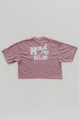 Oversized Cropped Tee - Mauve Maui No Ka Oi thumbnail