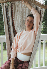 Cropped Sweatshirt - Seashell Pink thumbnail