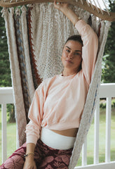 Cropped Sweatshirt - Seashell Pink