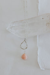 Lariat Necklace - Pink Opal thumbnail