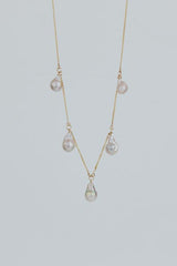 Chandelier Necklace - Pink Freshwater Pearl thumbnail