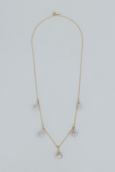 Chandelier Necklace - Pink Freshwater Pearl