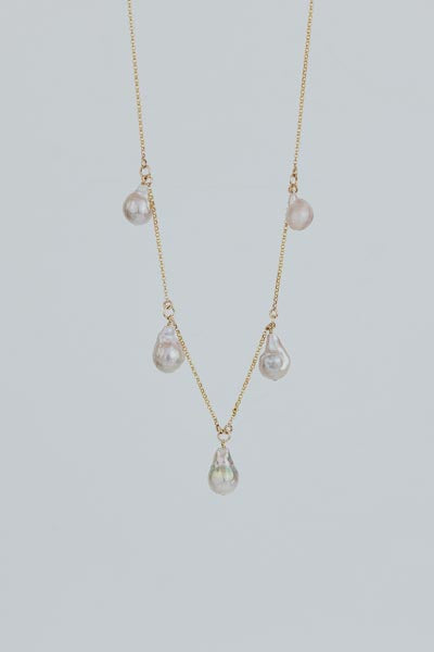 Chandelier Necklace - Pink Freshwater Pearl