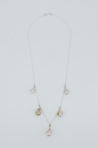 Chandelier Necklace - Pink Freshwater Pearl
