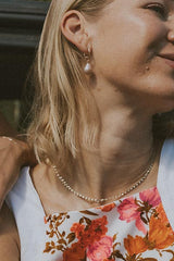 Charm Hoops - Baroque Pink Pearl thumbnail