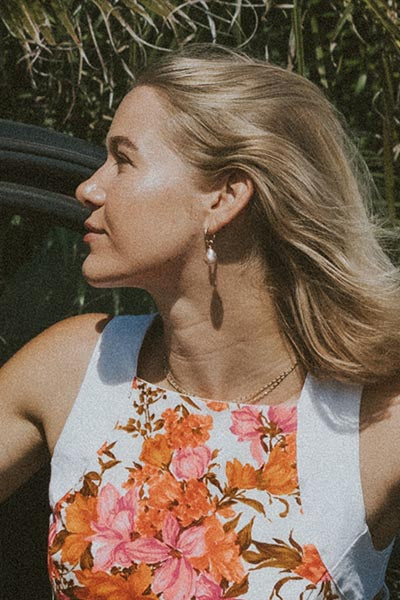 Charm Hoops - Baroque Pink Pearl