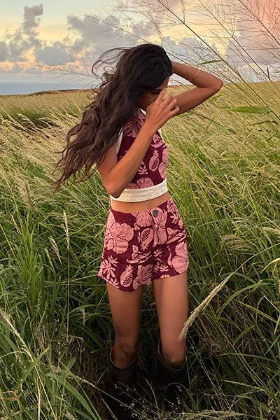 Retro Pocket Shorts - Hana Garden