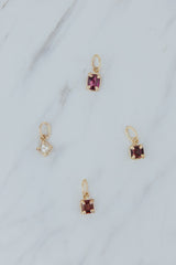 Wings Hawaii pink tourmaline necklace charms 14k gold filled. Fine jewelry handmade in Maui.  thumbnail