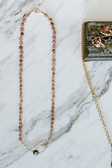 Tahitian Pearl Beaded Necklace - Pink Tourmaline thumbnail