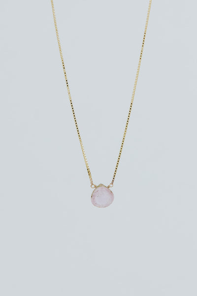 Single Stone Necklace - Pink Tourmaline | GF