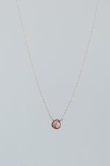 Single Stone Necklace - Cool Tones thumbnail