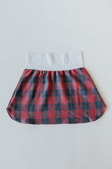Plaid Flannel Mini Skirt - Red & Grey thumbnail