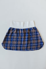 Plaid Flannel Mini Skirt - Cocoa & Purple thumbnail