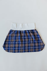 Plaid Flannel Mini Skirt - Cocoa & Purple thumbnail