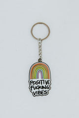 Wings Hawaii enameled key chains - positive fucking vibes thumbnail