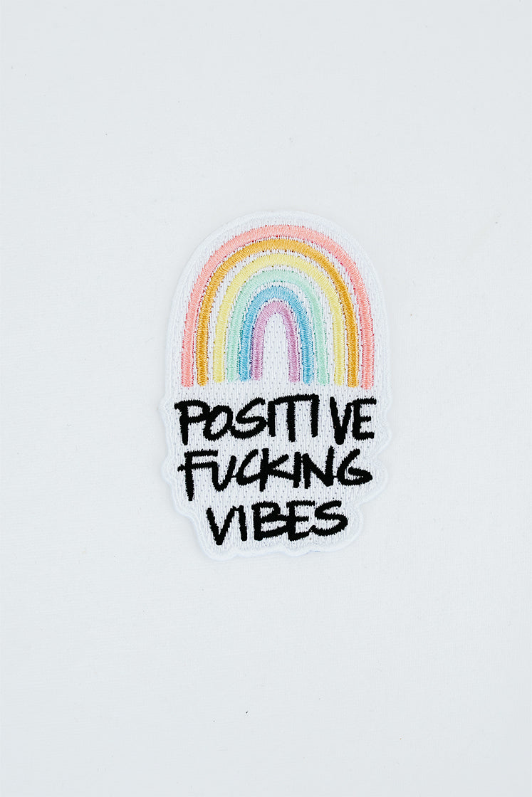 Wings Hawaii Positive Fucking Vibes embroidered patch