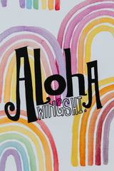 Wings Hawaii postcard - rainbow aloha  thumbnail