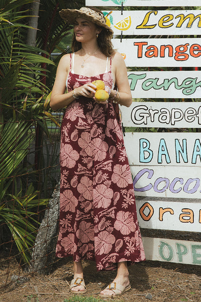 Aloha Print Overalls - Hana Garden