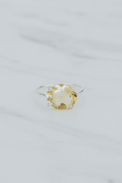 Halo Ring - Citrine | SS
