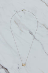 Prong Set Gemstone Necklace - Sunstone 14k WG thumbnail