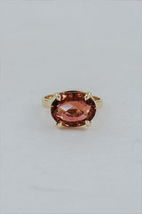 Wide Set Gemstone Ring - Pink Tourmaline | 14K thumbnail