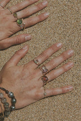 Wide Set Gemstone Ring - Pink Tourmaline | 14K thumbnail