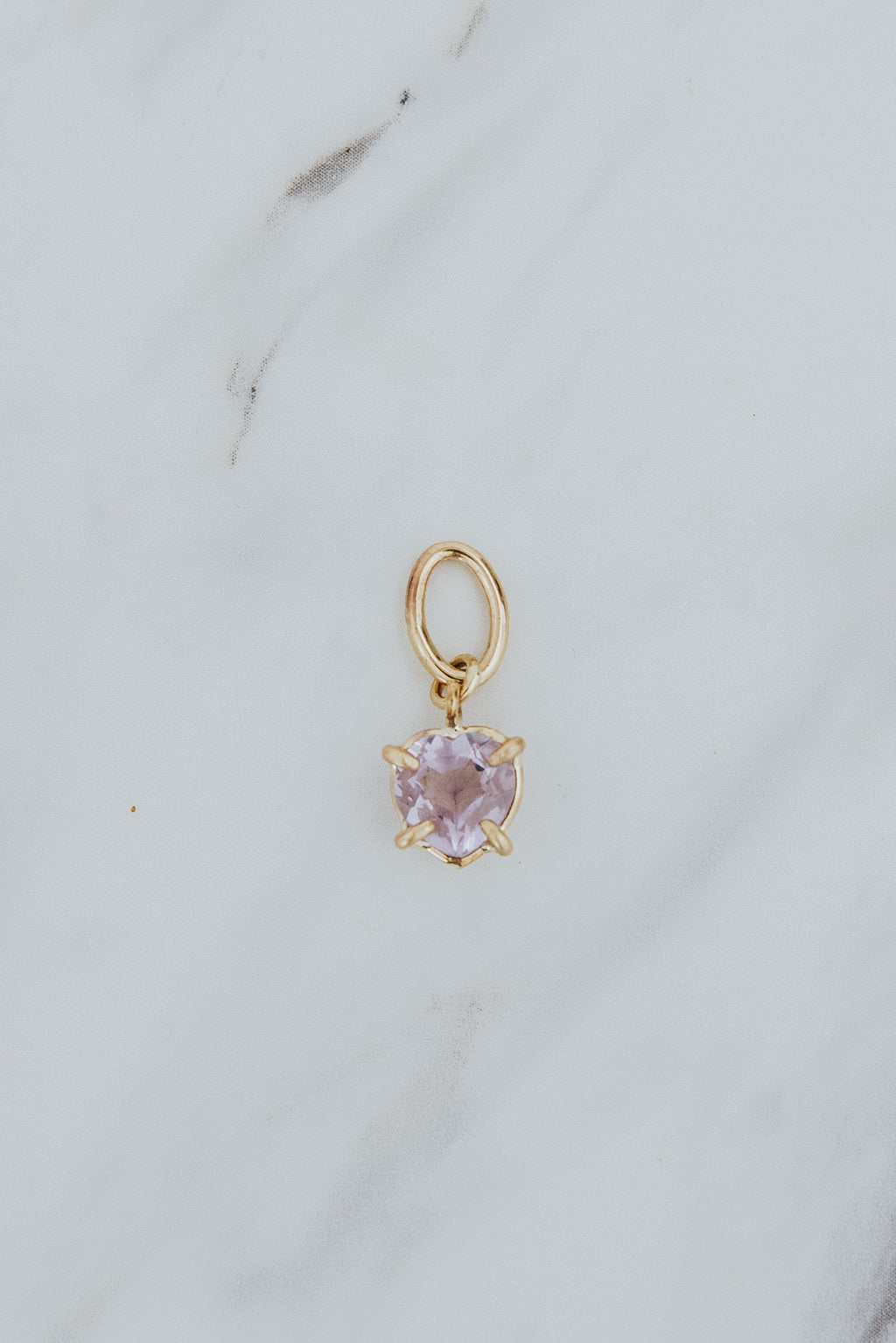 Necklace Charm - Faceted Crystal Heart