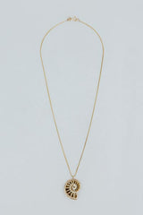 Wings Hawaii prong set ammonite fossil necklace in 14k gold filled  thumbnail