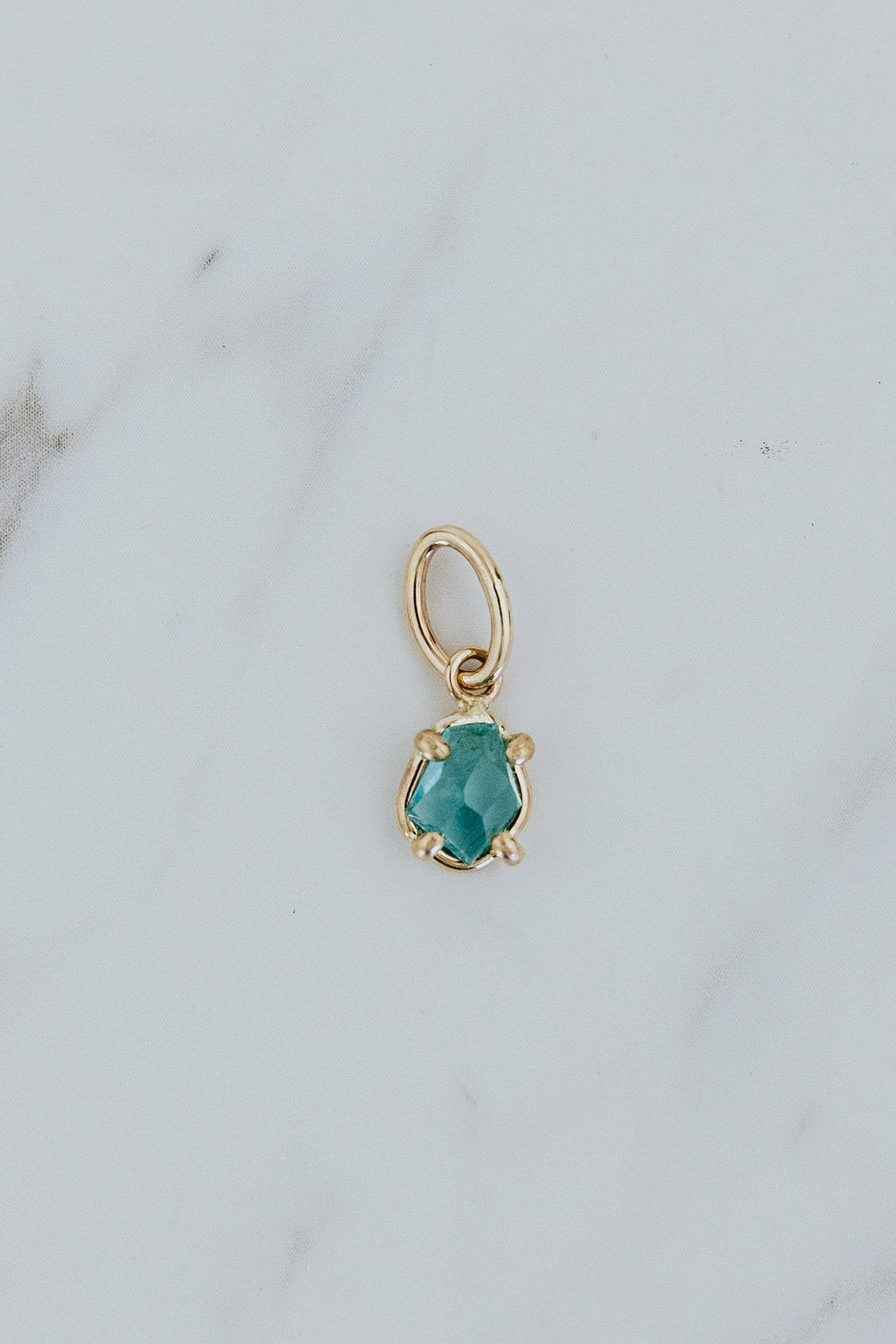 Wings Hawaii Apatite gemstone necklace charms in 14k gold-filled. Fine jewelry handcrafted in Maui. Modern boho charm necklaces handmade with aloha in Hawaii. 