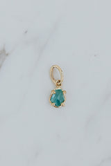 Wings Hawaii Apatite gemstone necklace charms in 14k gold-filled. Fine jewelry handcrafted in Maui. Modern boho charm necklaces handmade with aloha in Hawaii.  thumbnail