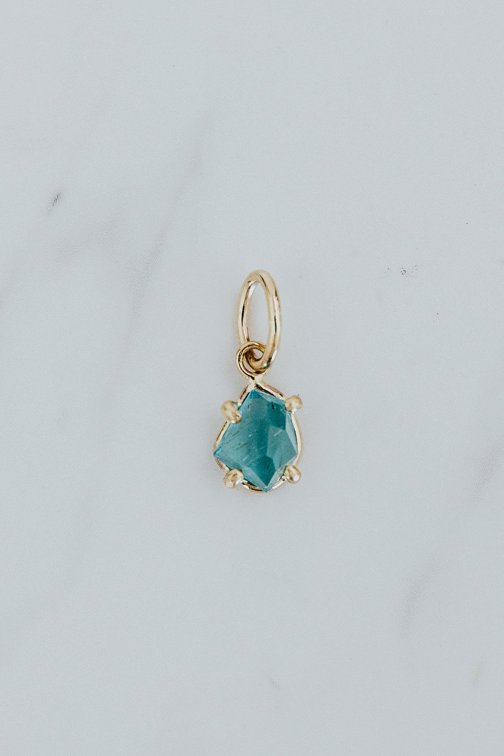 Wings Hawaii Apatite gemstone necklace charms in 14k gold-filled. Fine jewelry handcrafted in Maui. Modern boho charm necklaces handmade with aloha in Hawaii. 