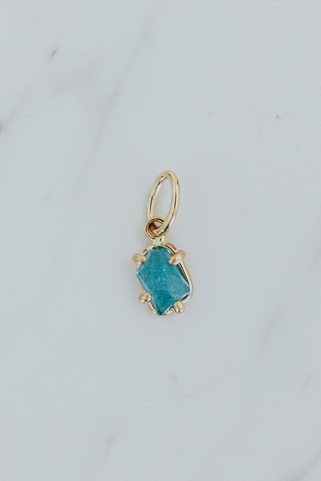 Wings Hawaii Apatite gemstone necklace charms in 14k gold-filled. Fine jewelry handcrafted in Maui. Modern boho charm necklaces handmade with aloha in Hawaii. 