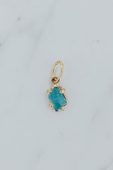 Wings Hawaii Apatite gemstone necklace charms in 14k gold-filled. Fine jewelry handcrafted in Maui. Modern boho charm necklaces handmade with aloha in Hawaii.  thumbnail