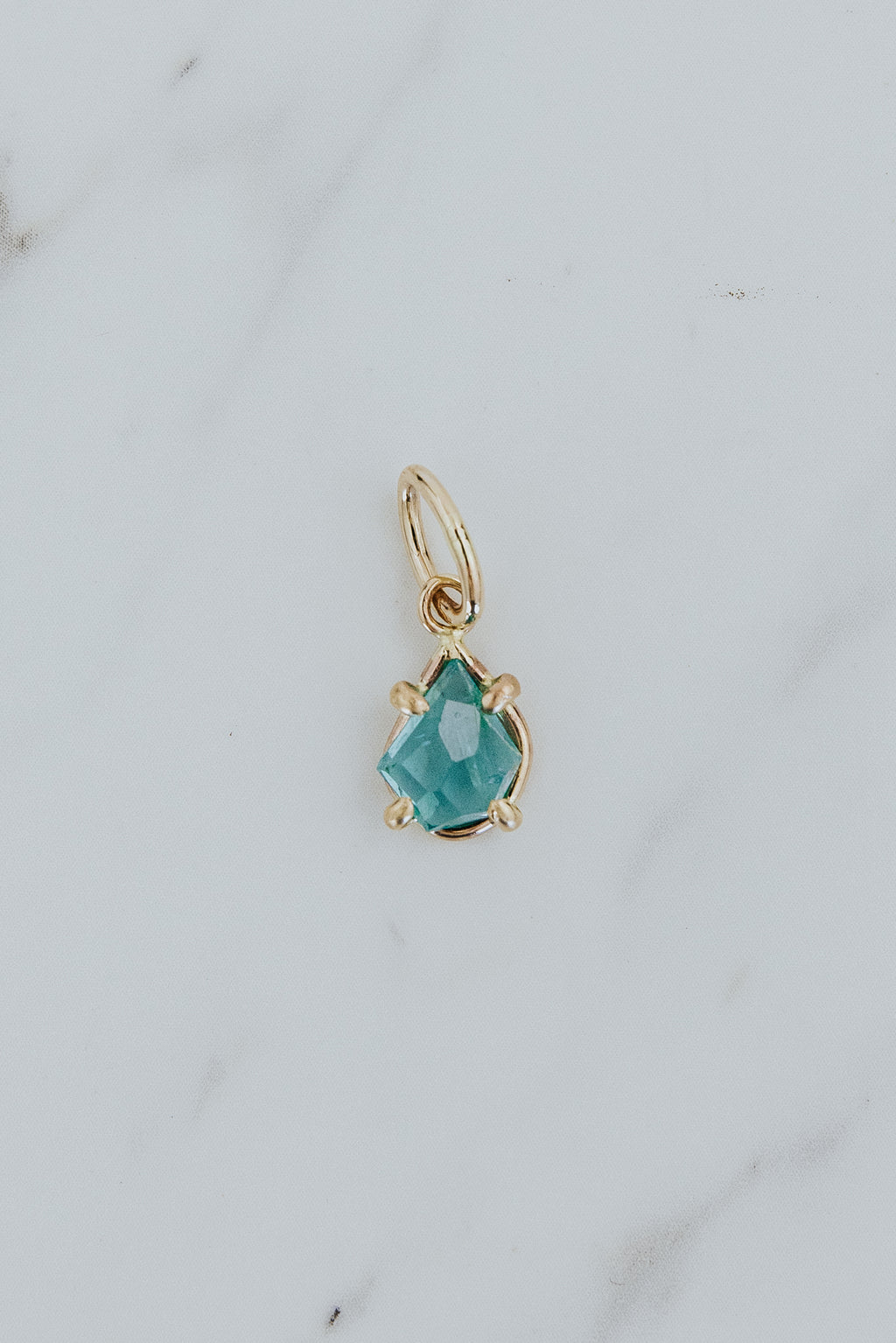 Wings Hawaii Apatite gemstone necklace charms in 14k gold-filled. Fine jewelry handcrafted in Maui. Modern boho charm necklaces handmade with aloha in Hawaii. 