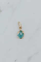 Wings Hawaii Apatite gemstone necklace charms in 14k gold-filled. Fine jewelry handcrafted in Maui. Modern boho charm necklaces handmade with aloha in Hawaii.  thumbnail