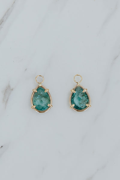 Earring Charms - Apatite Teardrops | GF
