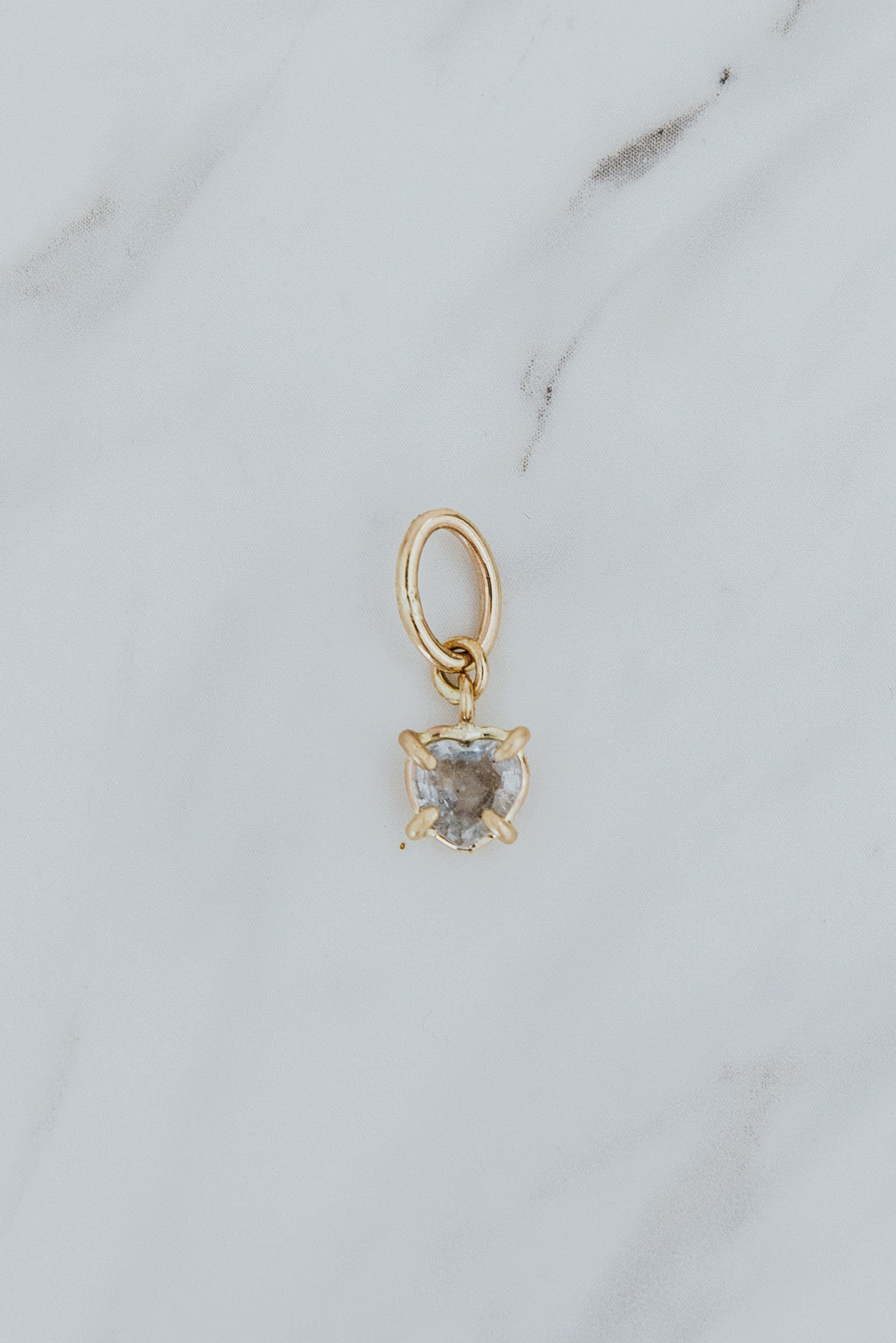 Necklace Charm - Faceted Crystal Heart