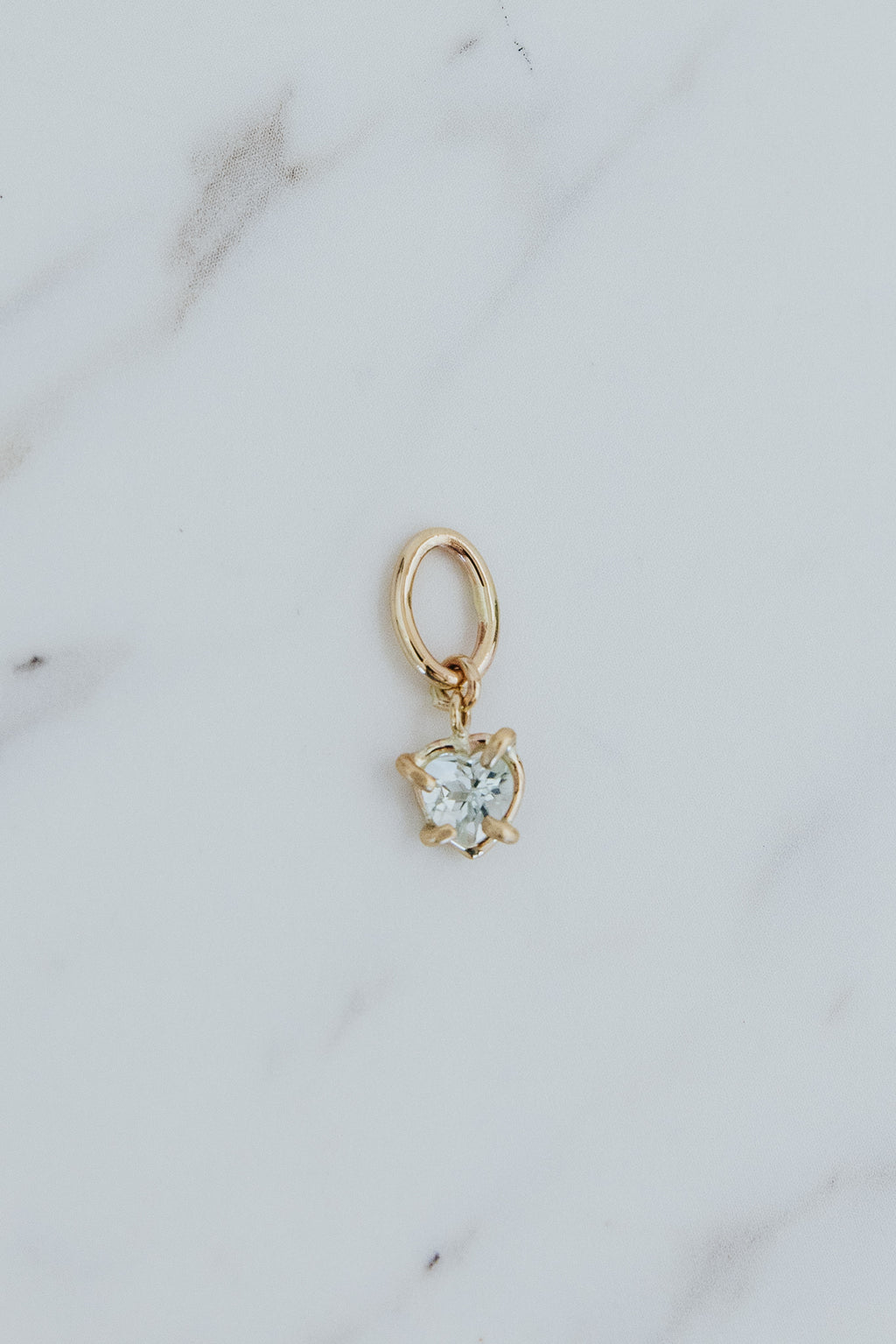 Necklace Charm - Faceted Crystal Heart