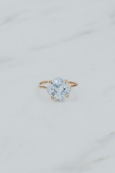 Aquamarine Ring | 14k Rose Gold