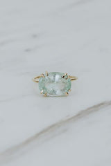 Double Prong Ring - Aquamarine | 14k thumbnail
