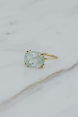 Double Prong Ring - Aquamarine | 14k thumbnail