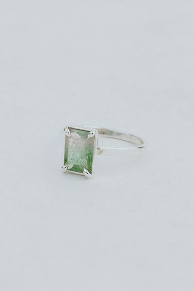 wings hawaii prong set watermelon tourmaline ring in sterling silver