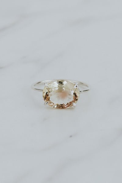 Halo Ring - Bi-Color Sunstone | SS