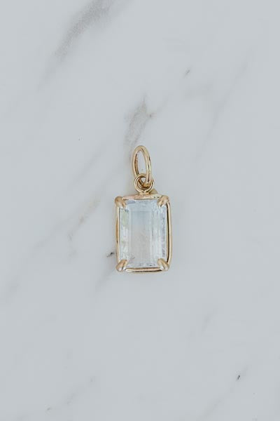 wings hawaii bi-color topaz necklace charm in 14k gold fill