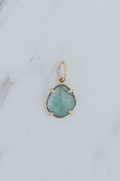 Lyra Necklace Charm - Blue Tourmaline | GF