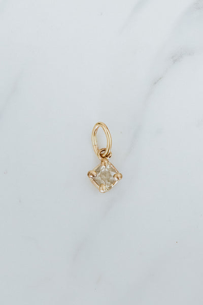 Necklace Charm - Champagne Zircon | GF