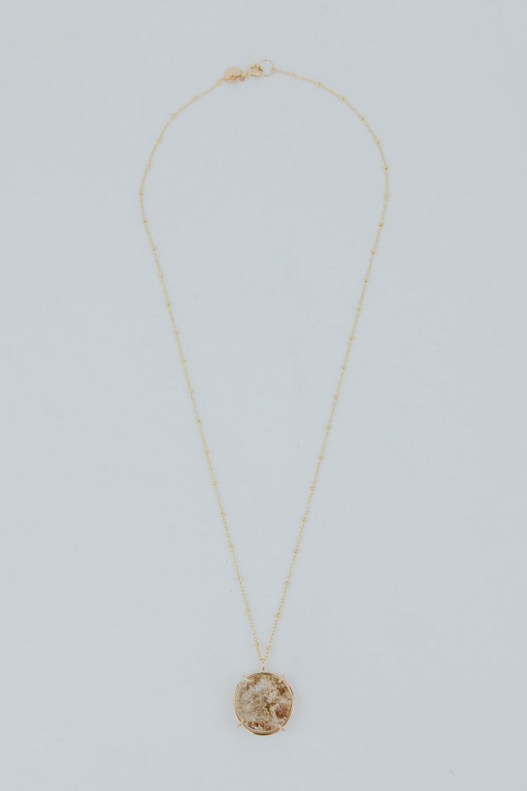 Crystal Ball Necklace - Chlorite Quartz